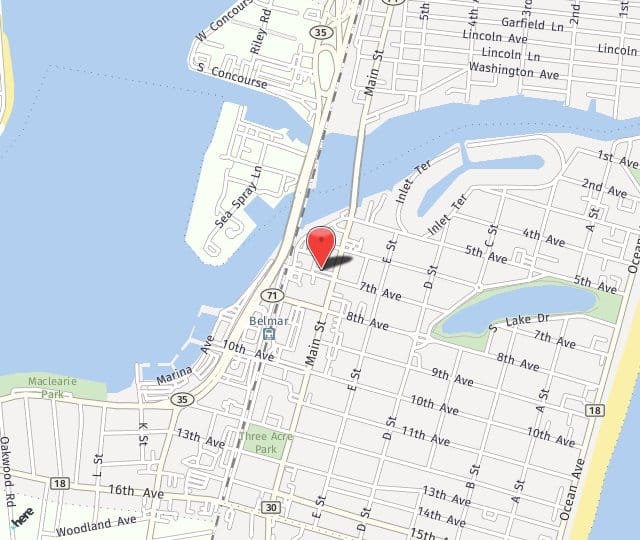 Location Map: 611 Main St. Belmar, NJ 07719