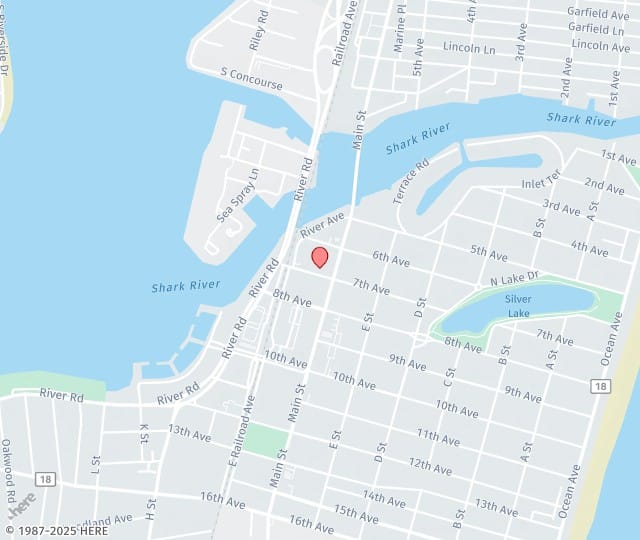 Location Map: 611 Main St. Belmar, NJ 07719