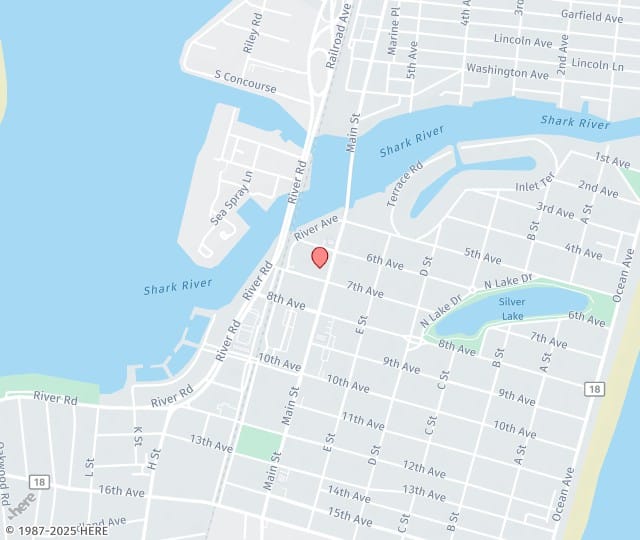 Location Map: 611 Main St., Unit E Belmar, New Jersey 07719